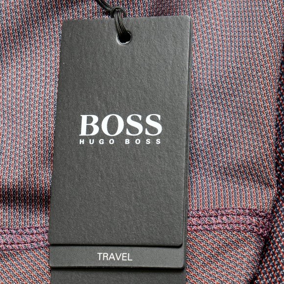 Hugo Boss Men's "Jason" Slim Fit Geometric Print Long Sleeve Dress Shirt - Picture 9 of 9